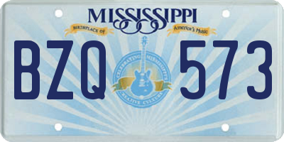MS license plate BZQ573