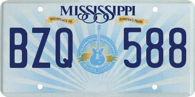 MS license plate BZQ588