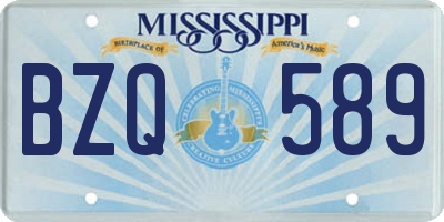 MS license plate BZQ589