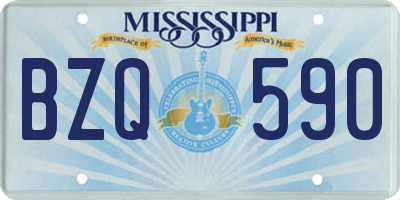 MS license plate BZQ590