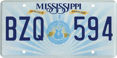 MS license plate BZQ594