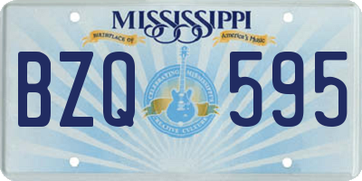 MS license plate BZQ595
