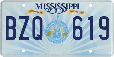MS license plate BZQ619