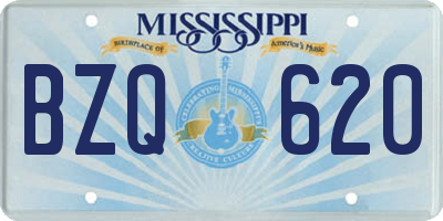 MS license plate BZQ620