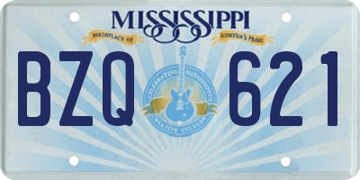 MS license plate BZQ621