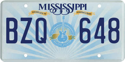 MS license plate BZQ648