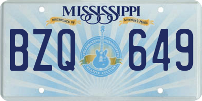 MS license plate BZQ649