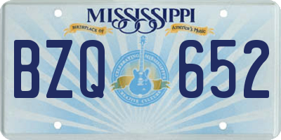 MS license plate BZQ652