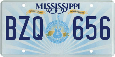 MS license plate BZQ656