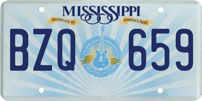 MS license plate BZQ659