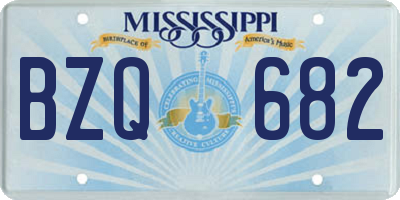 MS license plate BZQ682