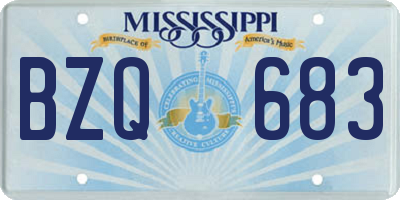 MS license plate BZQ683