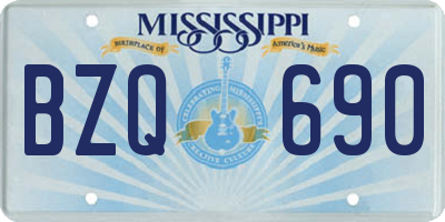 MS license plate BZQ690