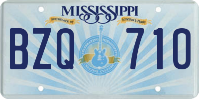 MS license plate BZQ710