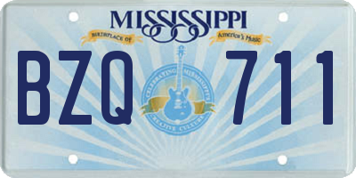 MS license plate BZQ711