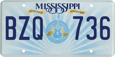 MS license plate BZQ736