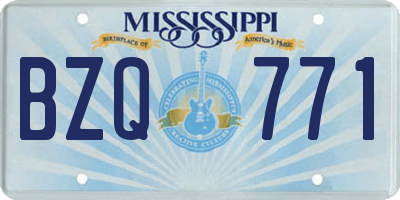 MS license plate BZQ771