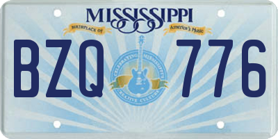 MS license plate BZQ776