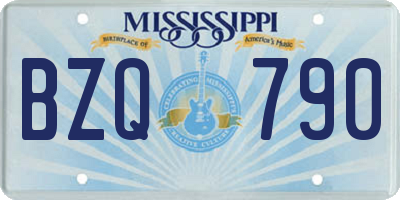 MS license plate BZQ790