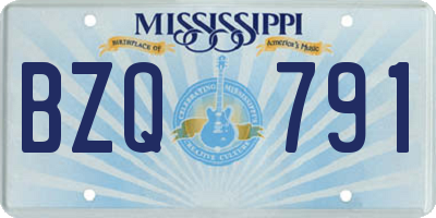 MS license plate BZQ791