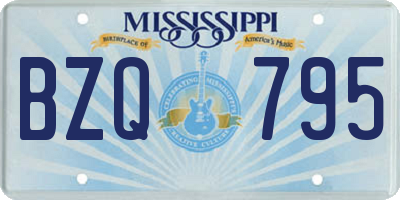MS license plate BZQ795