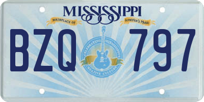 MS license plate BZQ797