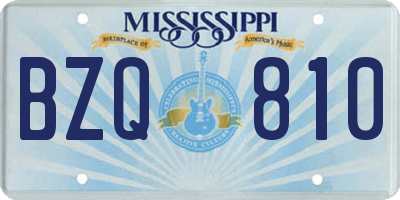 MS license plate BZQ810