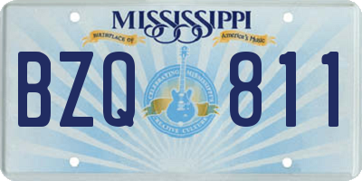 MS license plate BZQ811