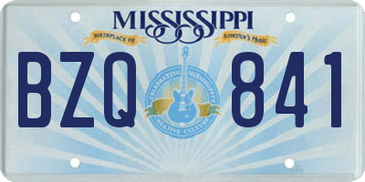 MS license plate BZQ841