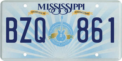 MS license plate BZQ861