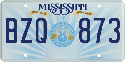 MS license plate BZQ873