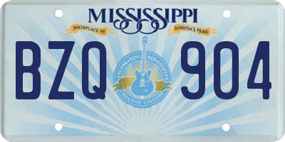 MS license plate BZQ904