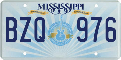 MS license plate BZQ976
