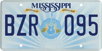 MS license plate BZR095