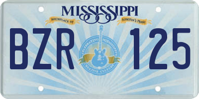 MS license plate BZR125