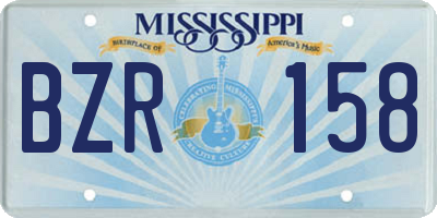 MS license plate BZR158