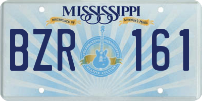 MS license plate BZR161