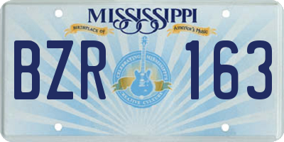 MS license plate BZR163