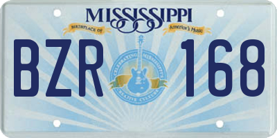 MS license plate BZR168