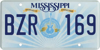 MS license plate BZR169