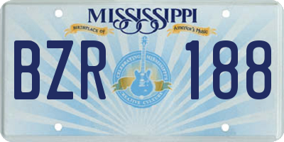 MS license plate BZR188