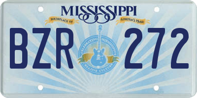 MS license plate BZR272