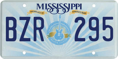 MS license plate BZR295