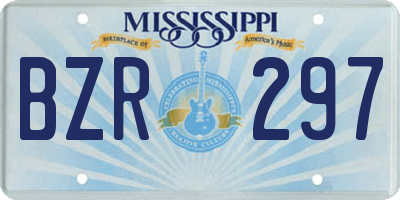 MS license plate BZR297