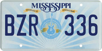 MS license plate BZR336