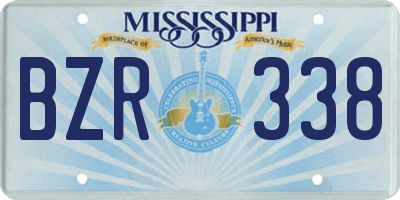 MS license plate BZR338