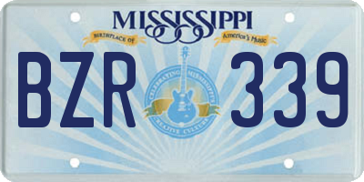 MS license plate BZR339