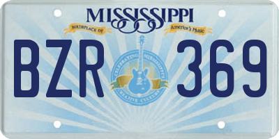 MS license plate BZR369
