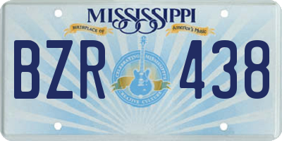 MS license plate BZR438
