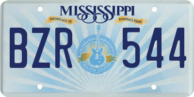 MS license plate BZR544